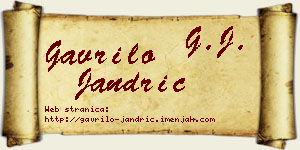 Gavrilo Jandrić vizit kartica
